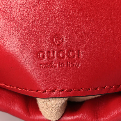 Gucci Calfskin Matelasse Mini GG Marmont 2.0 Bucket Bag Hibiscus Red 6 of 11