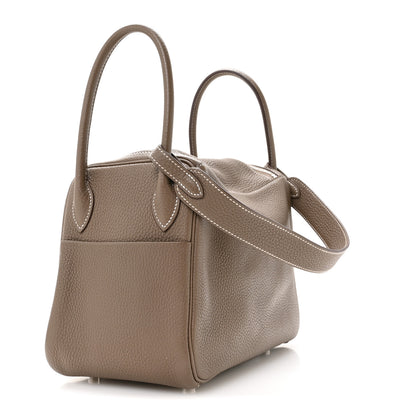 Hermes Taurillon Clemence Lindy 26 Etoupe 2 of 10