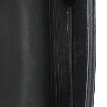 Chanel Crackled Patent Calfskin Quilted Pearl Wallet On Chain WOC Black 5 of 13