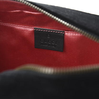 Gucci Velvet Matelasse Small GG Marmont Chain Shoulder Bag Black 8 of 10