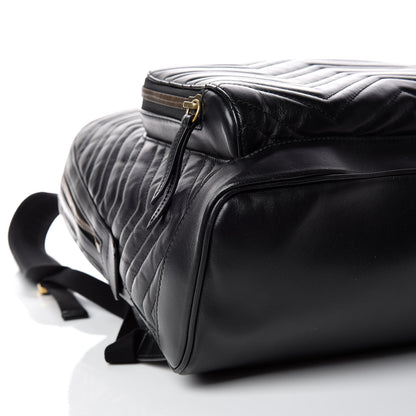 Gucci Calfskin Matelasse GG Marmont Day Backpack Black 5 of 17