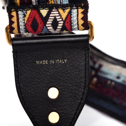 Christian Dior Canvas Studded Bohemian-Inspired Shoulder Strap Black Multicolor 5 of 5