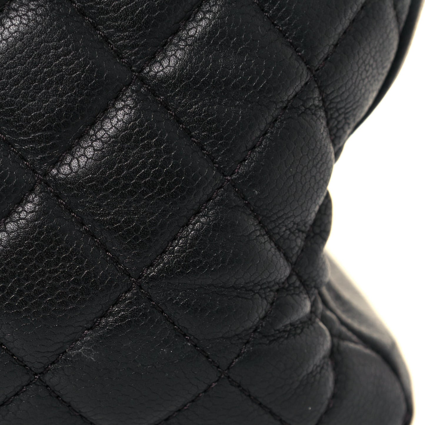 Caviar Quilted Urban Companion Shopping Tote Black
