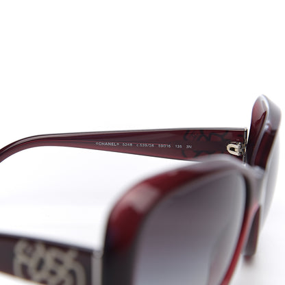 Chanel CC Camellia Sunglasses 5248 Dark Red 5 of 7