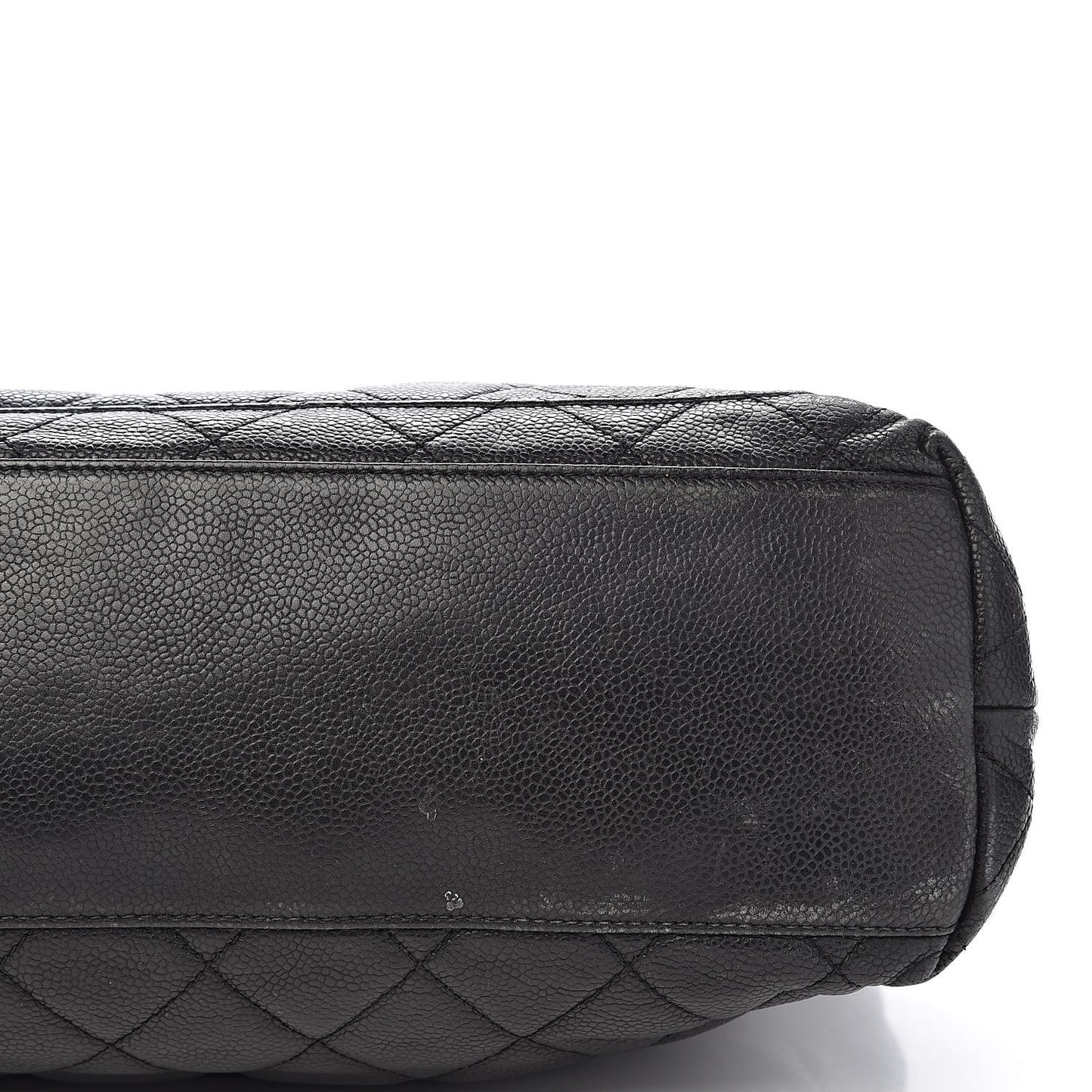 Caviar Quilted Flap Shoulder Bag Black