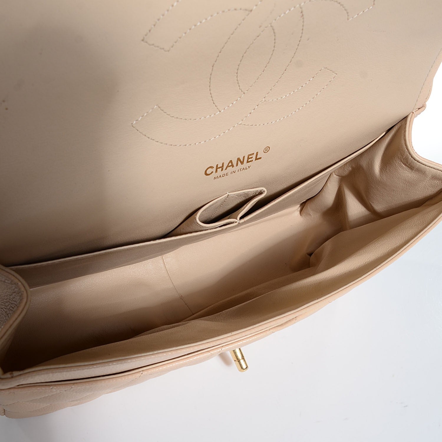 Chanel Caviar Quilted Jumbo Double Flap Beige Clair 5 of 8