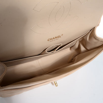 Chanel Caviar Quilted Jumbo Double Flap Beige Clair 5 of 8