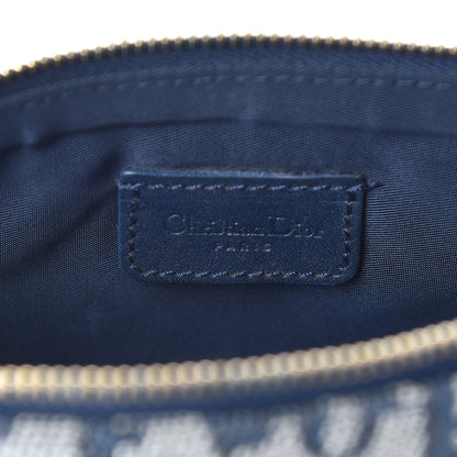 Christian Dior Monogram Mini Saddle Pochette Navy 6 of 10