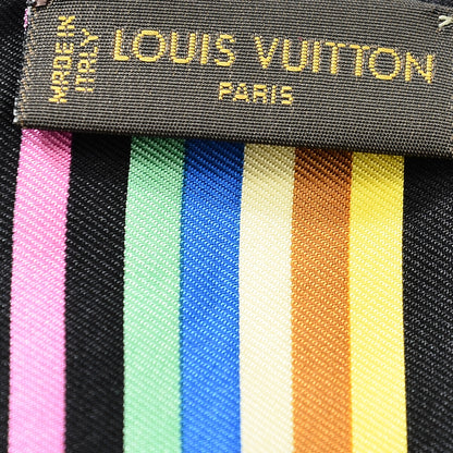Louis Vuitton Silk Monogram Multicolor Bandeau Black 4 of 5