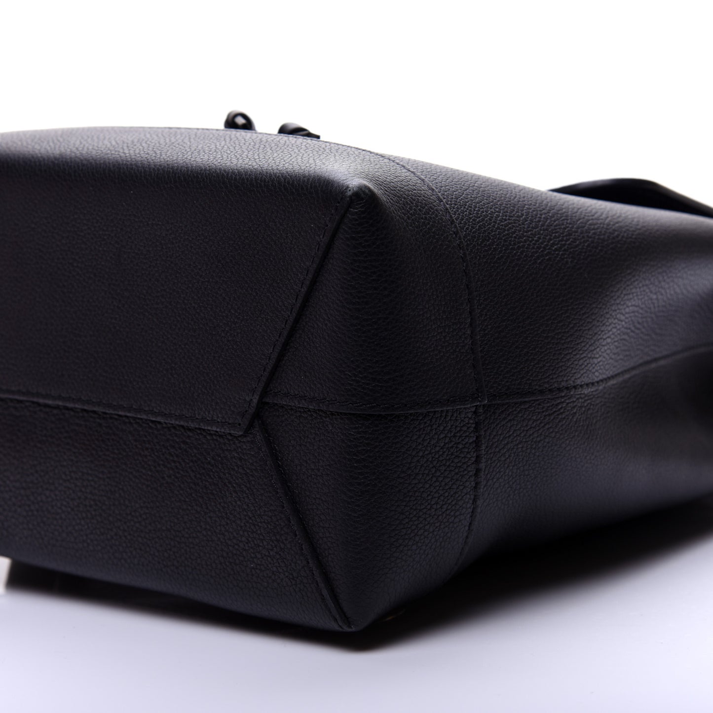Calfskin Lockme Backpack Black