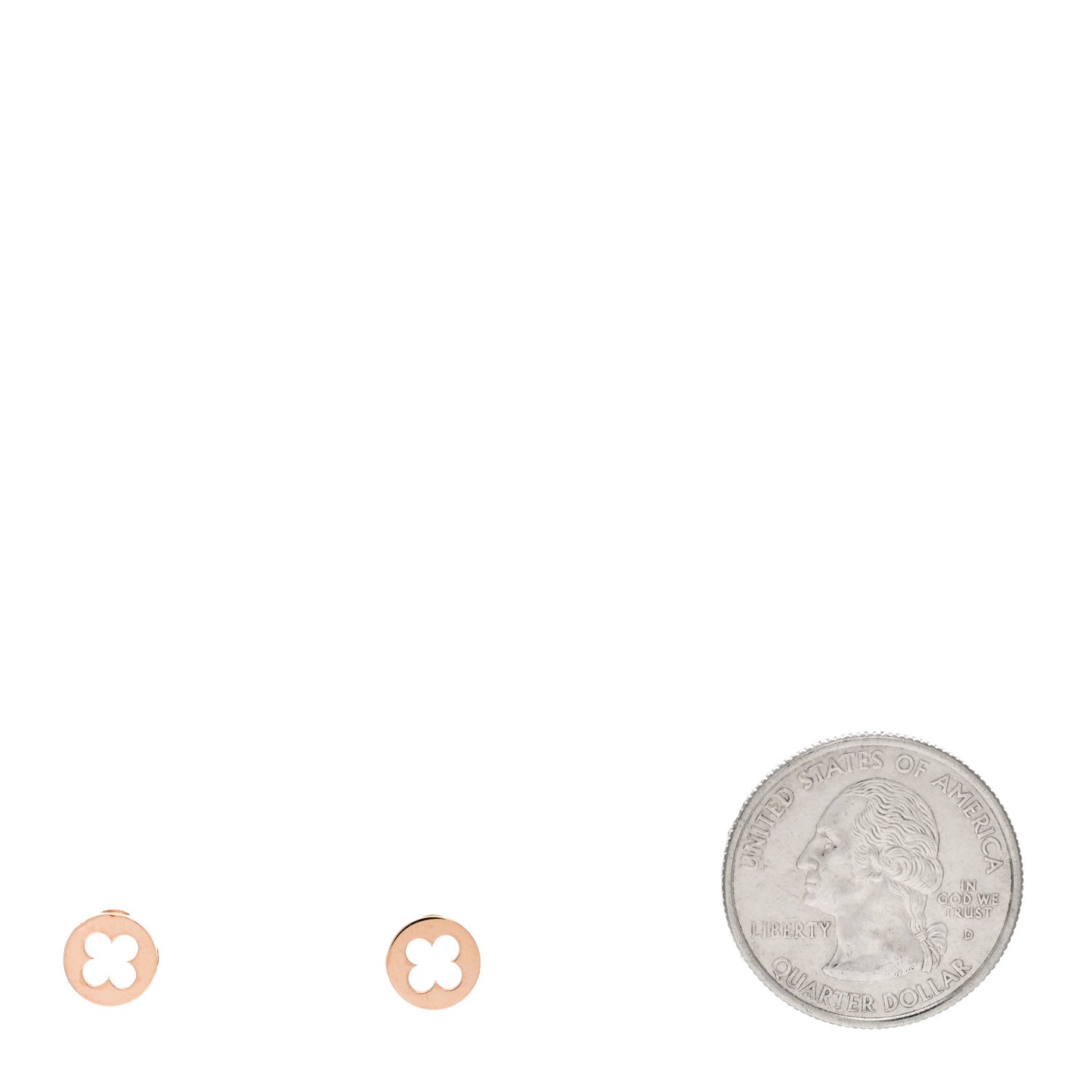 18K Pink Gold Empreinte Ear Studs Earrings