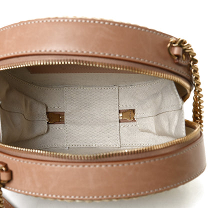 Saint Laurent Raffia Calfskin Small Mica Bag Natural Brown Gold 5 of 12