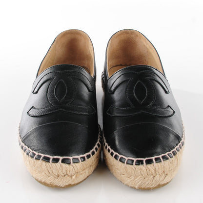 Chanel Lambskin CC Espadrilles 36 Black 2 of 7