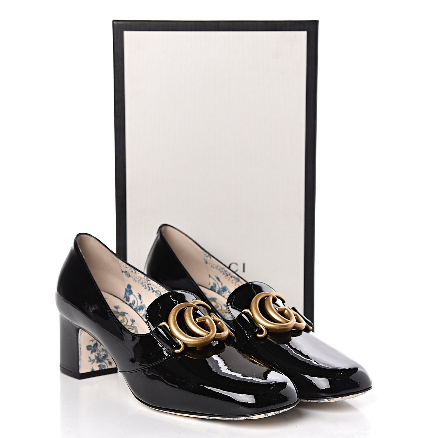 Gucci Vernice GG Victoire 55mm Loafer Pumps 41 Black 10 of 10