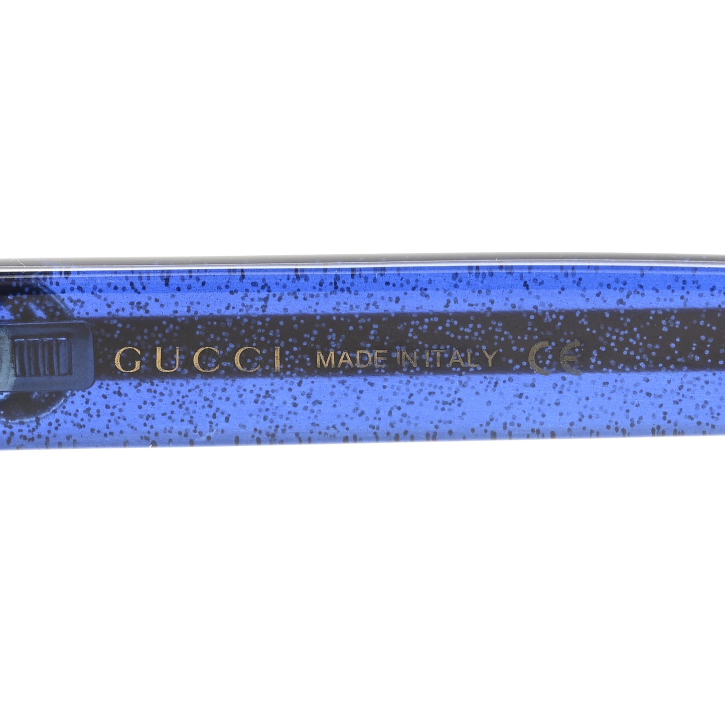 Acetate Square Frame Web Glitter Sunglasses GG0036S Brown Blue