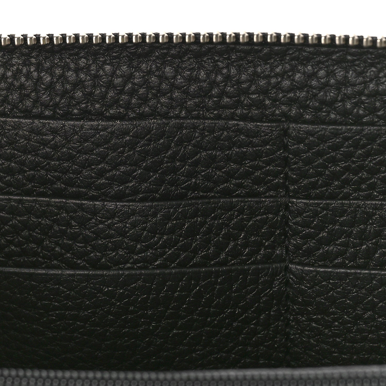 Gucci Piuma Calfskin Jumbo GG Embossed Zip Around Wallet Black 9 of 9