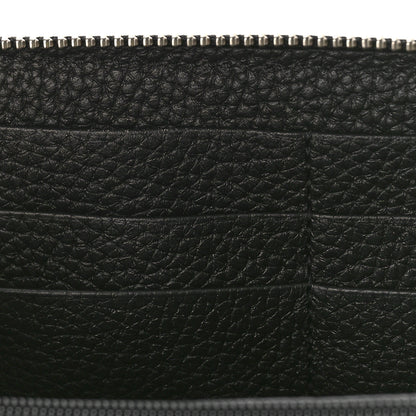 Gucci Piuma Calfskin Jumbo GG Embossed Zip Around Wallet Black 9 of 9