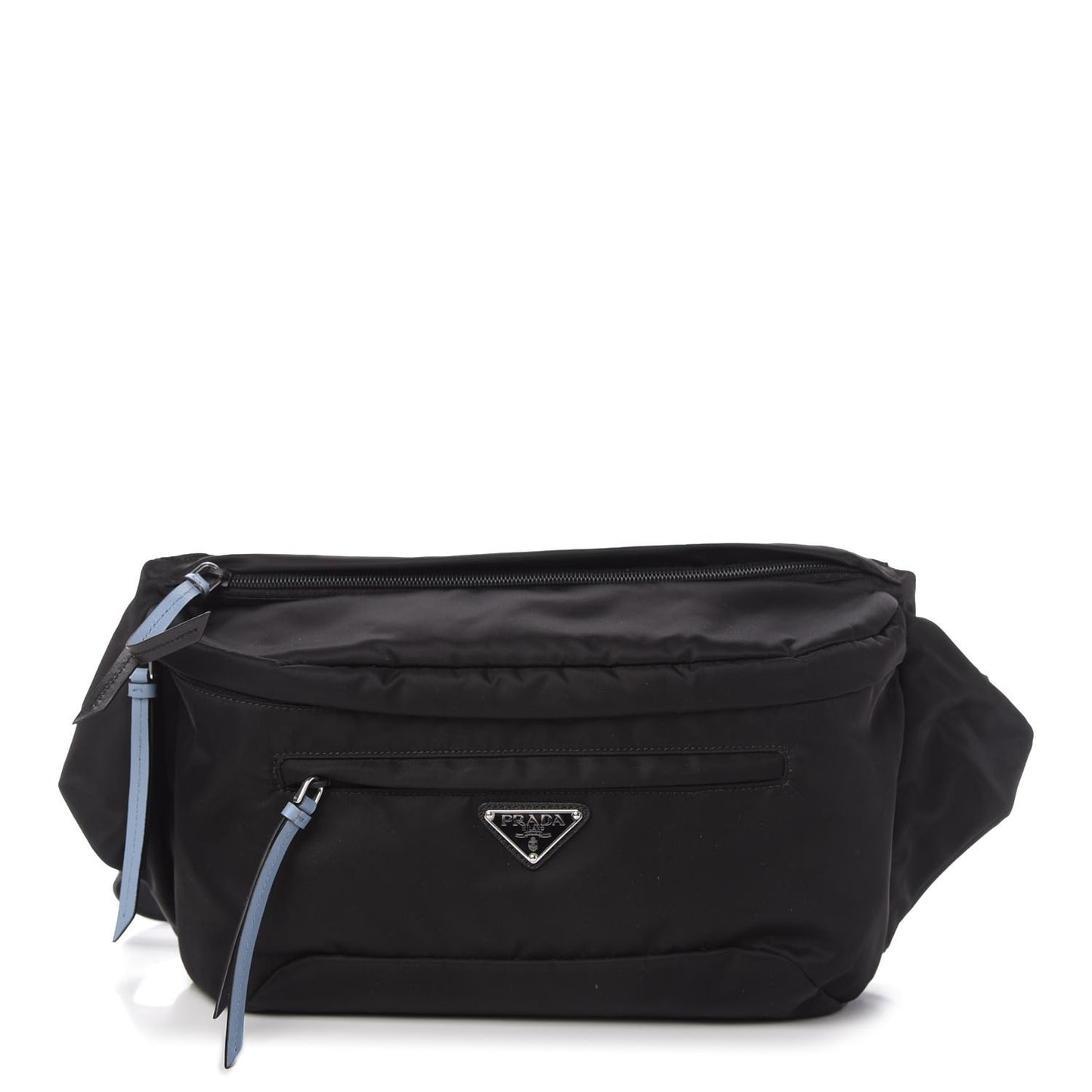 Tessuto Nylon Calfskin Studded Belt Bag Black Astrale