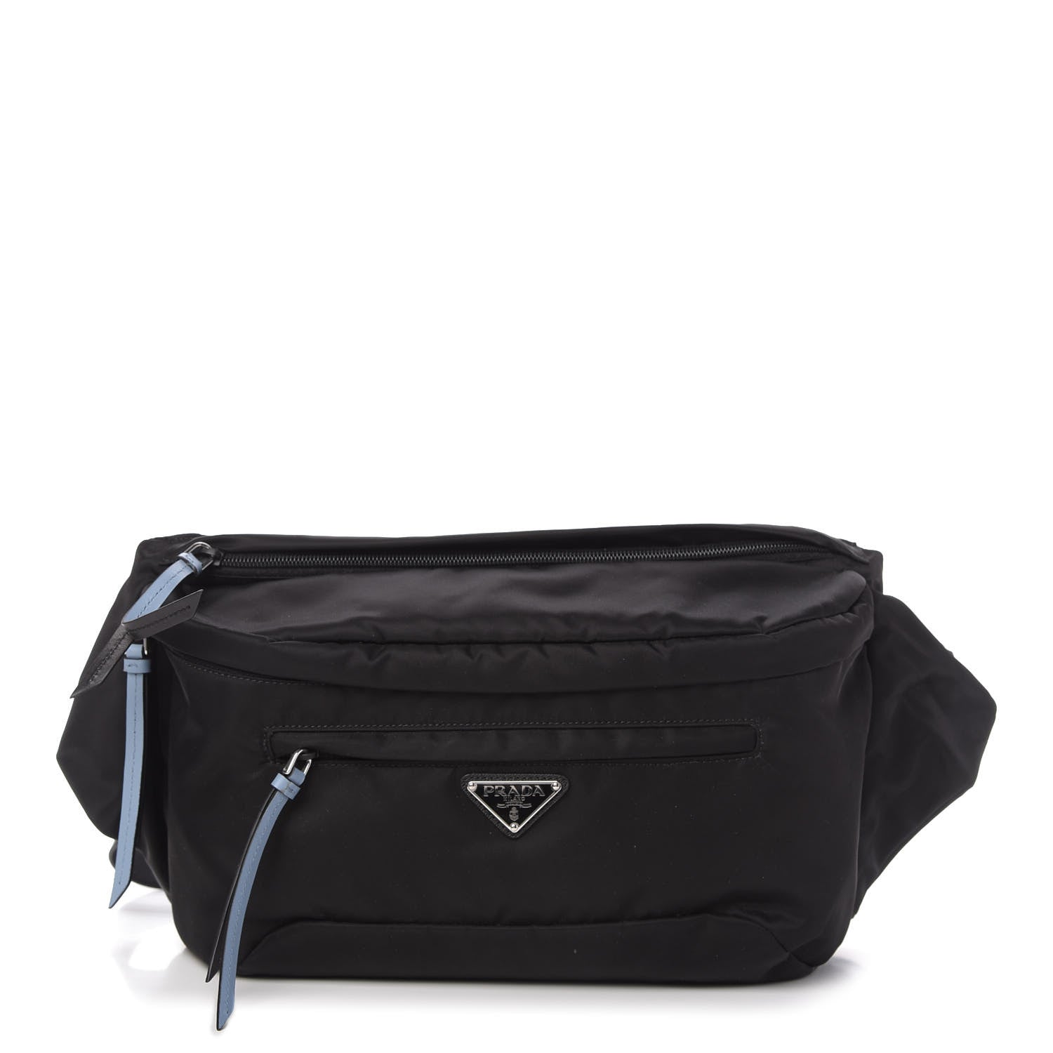 Prada Tessuto Nylon Calfskin Studded Belt Bag Black Astrale 1 of 9