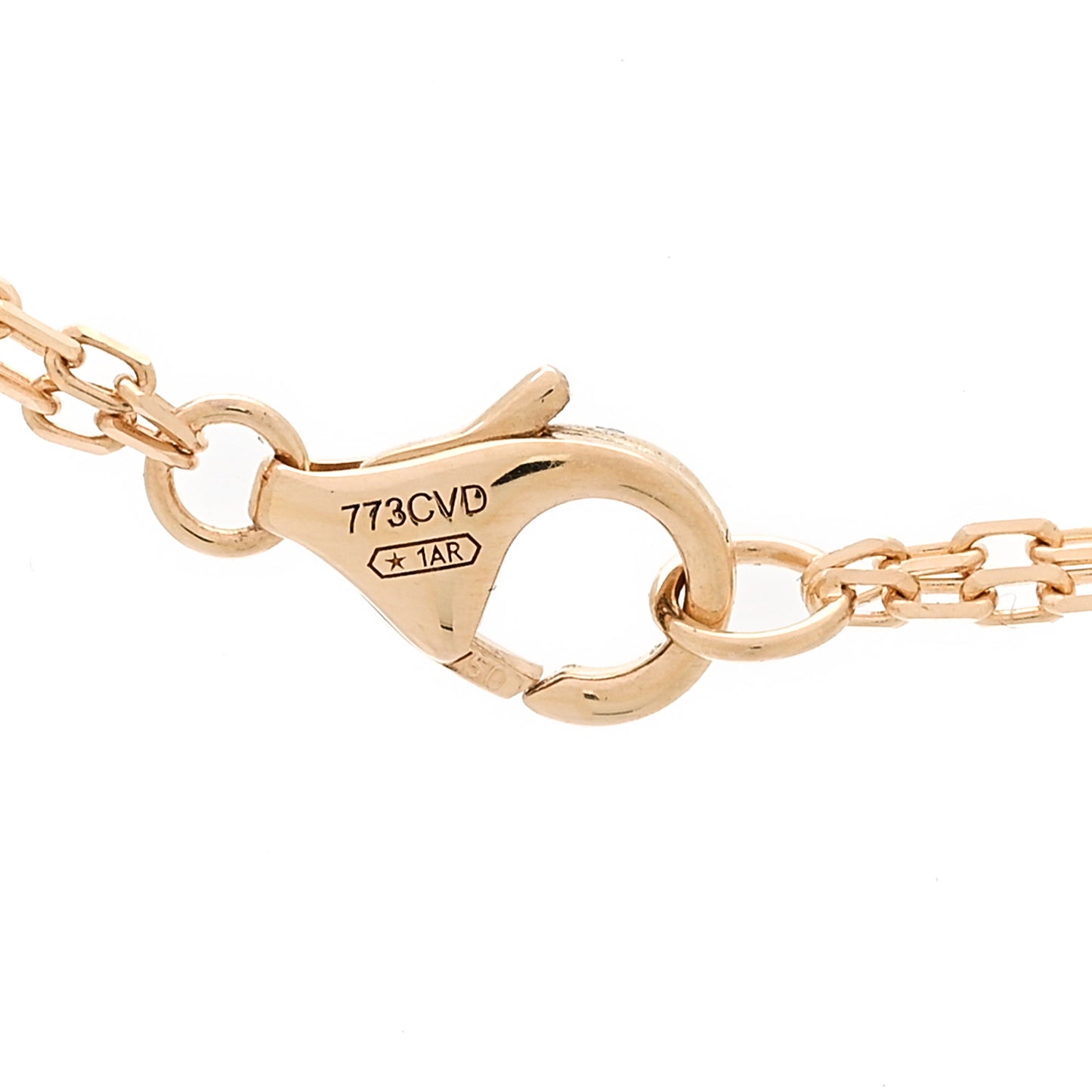 18K Yellow Gold 2 Diamond LOVE Necklace