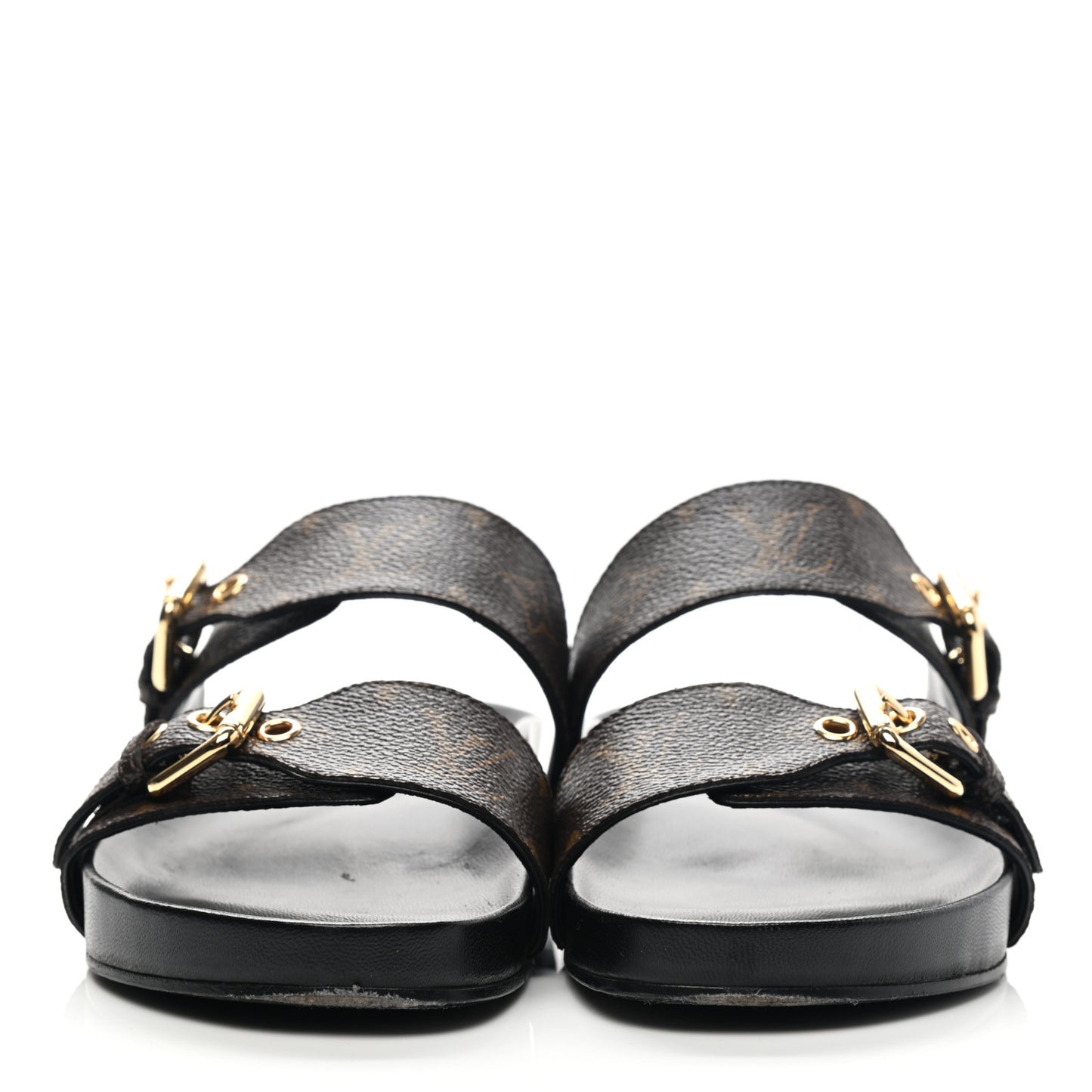 Monogram Bom Dia Mule Sandals 37.5 Black