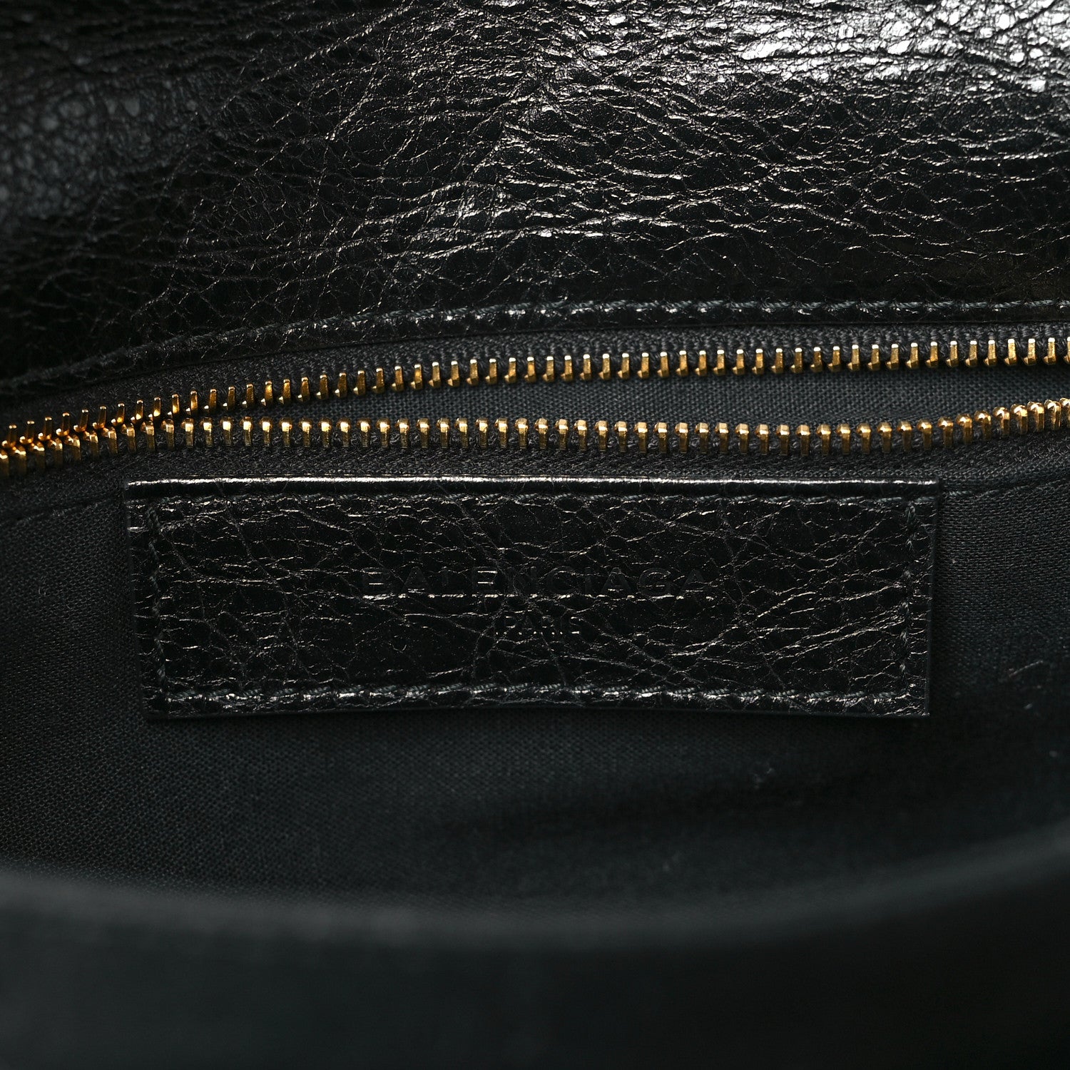 Balenciaga Agneau Giant 12 Gold Hardware Envelope Strap Clutch Black 6 of 9