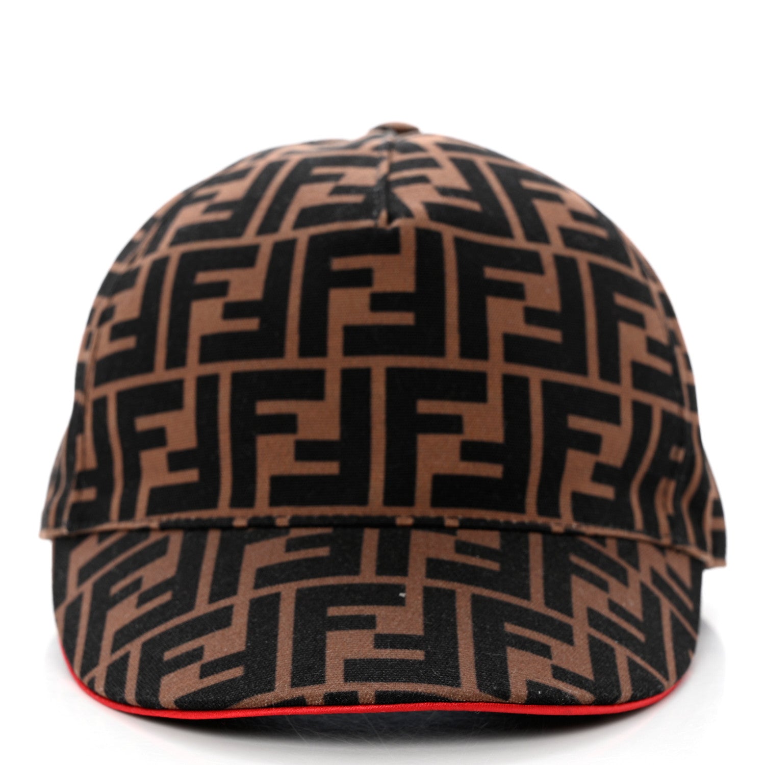 Fendi Canvas FF Reloaded Baseball Hat Tobacco Red 3 of 8