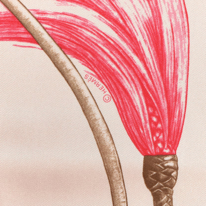 Hermes Silk Projets Carres au Crayon Scarf 90 Rose The Rose Vif 3 of 4