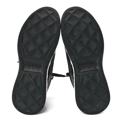 Chanel Velvet Calfskin Mixed Fibers CC Sneakers 39 Black 5 of 9