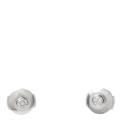 Cartier 18K White Gold Diamond XS D'Amour Earrings 1 of 4