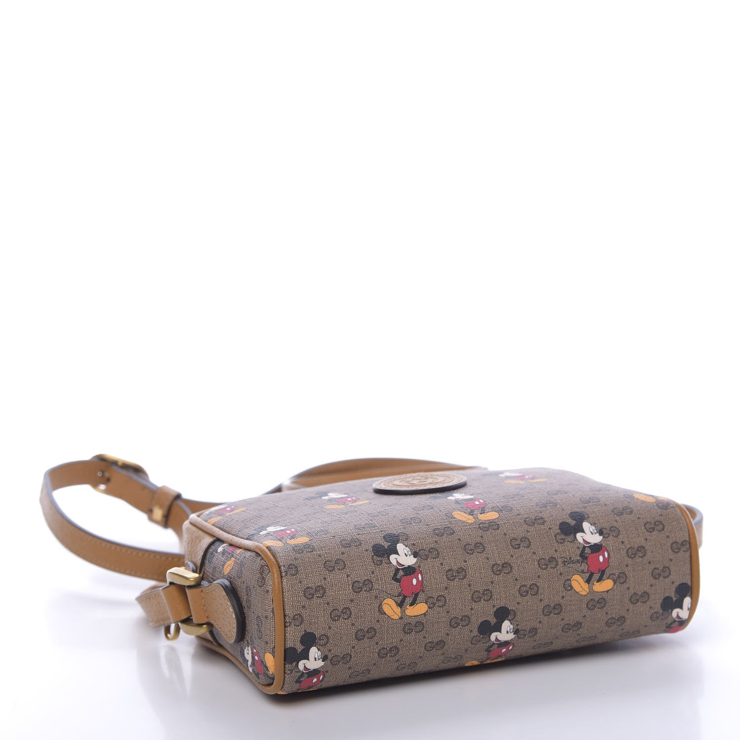Gucci X DISNEY Mini Vintage GG Supreme Monogram Mickey Mouse Shoulder Bag Beige Vintage Sun Oil 4 of 10