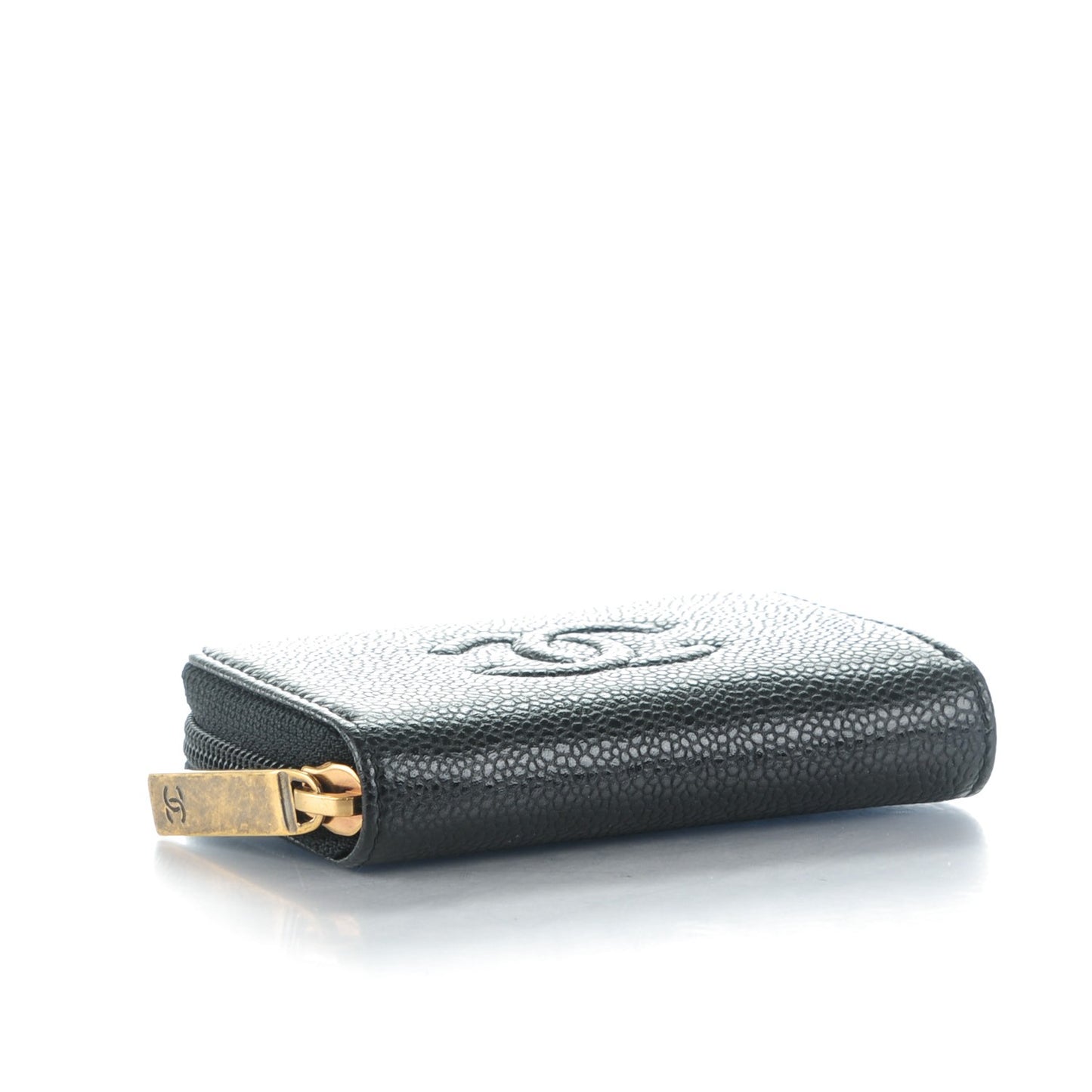 Caviar Timeless CC Zip Around Coin Purse Black