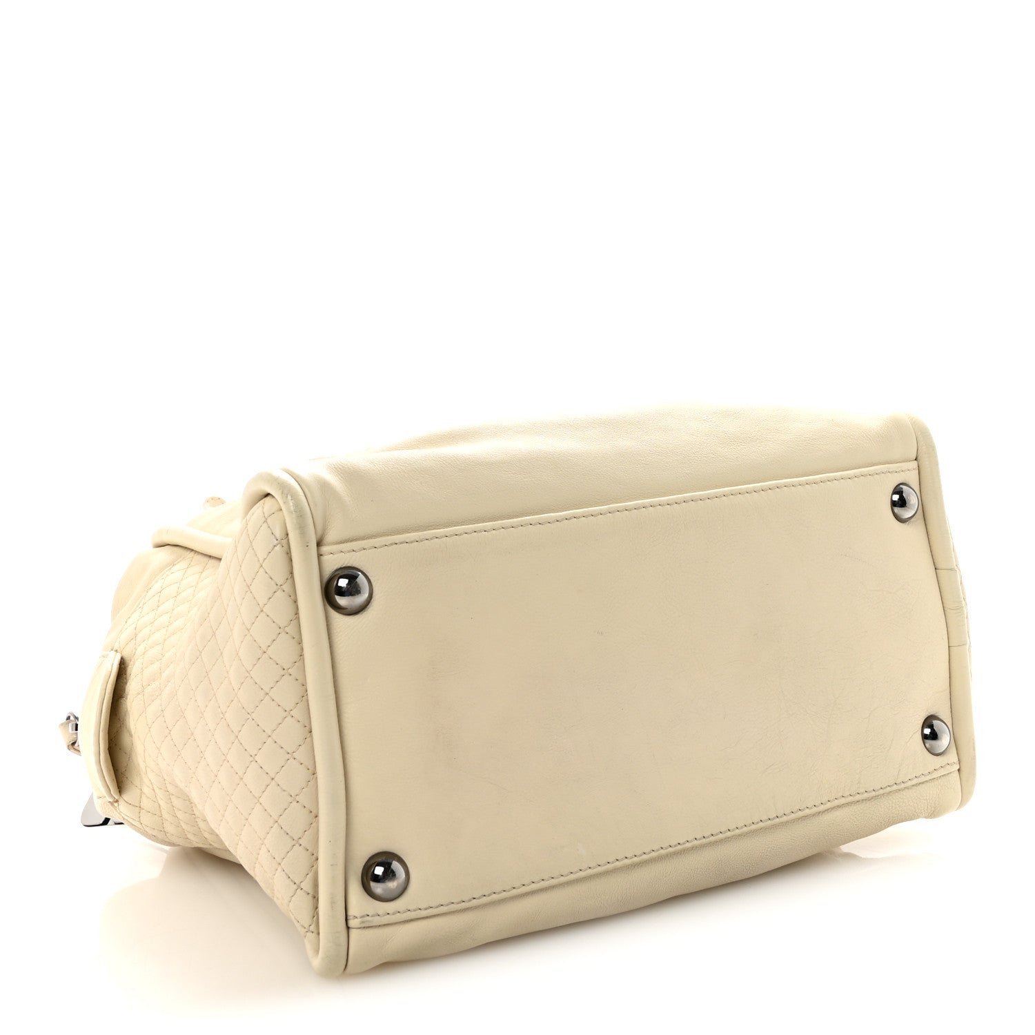 Chanel Calfskin Small CC Bowler White 4 of 10