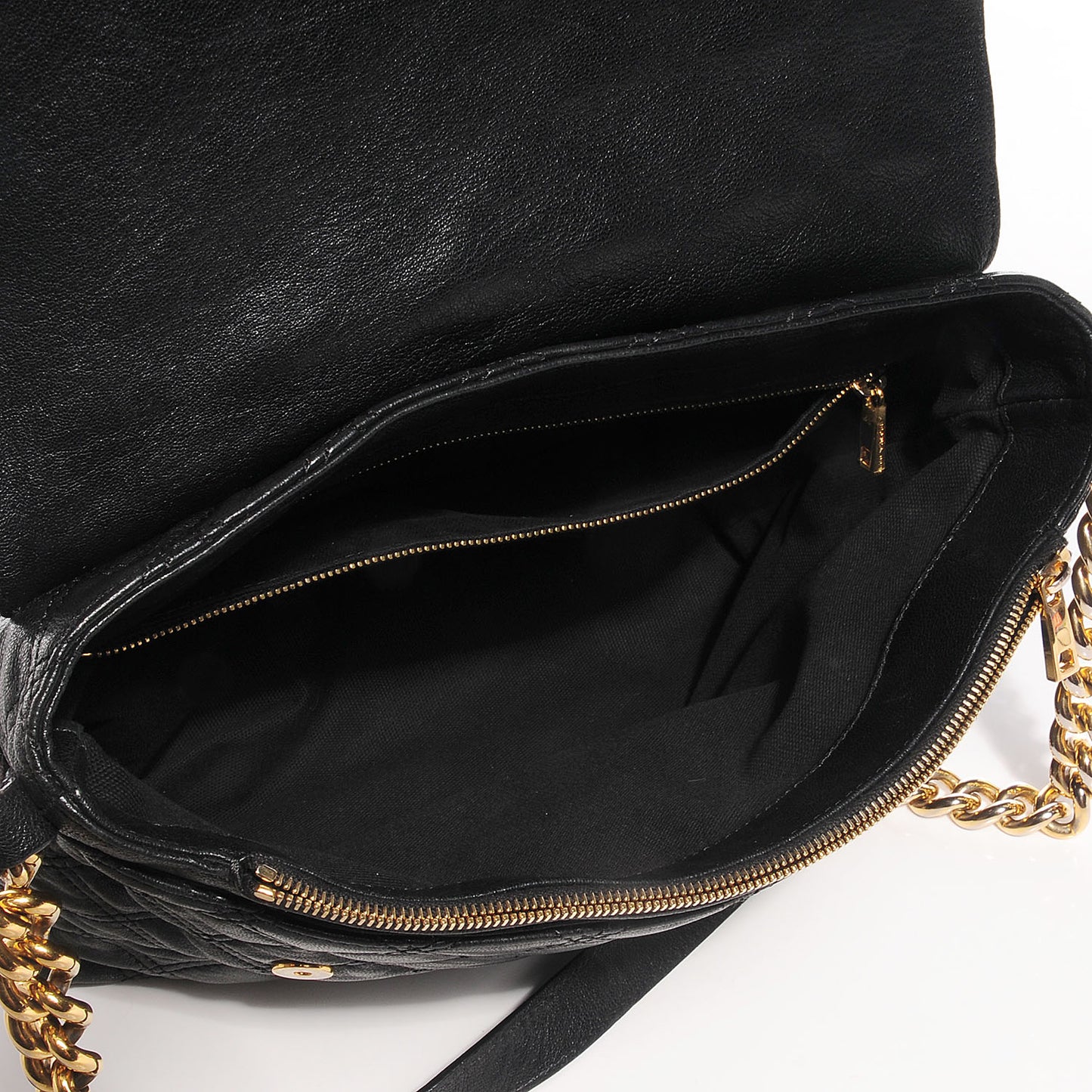 Lacquered Lambskin The XL Single Flap Black