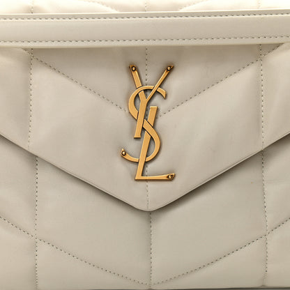 Saint Laurent Lambskin Quilted Small Loulou Puffer Monogram Chain Satchel Crema Soft 7 of 12