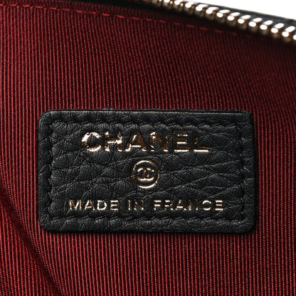 Chanel Grained Calfskin Quilted Large Archi Chic Cosmetic Case Black 7 of 12