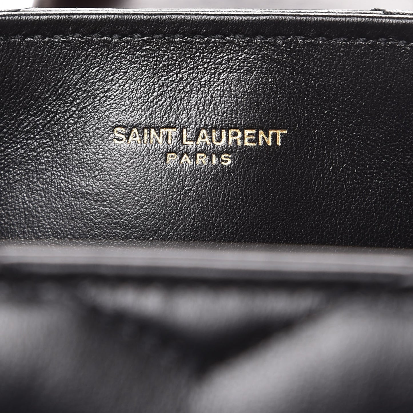 Calfskin Y Quilted Monogram Small Loulou Shopper Black