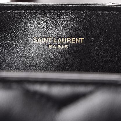 Saint Laurent Calfskin Y Quilted Monogram Small Loulou Shopper Black 6 of 9