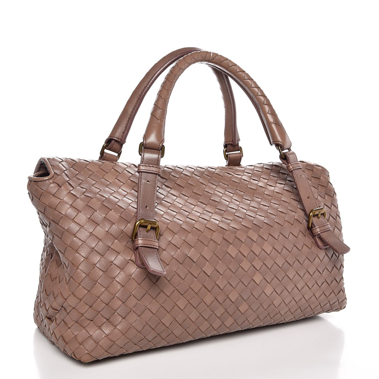 Nappa Intrecciato Satchel Old Petra