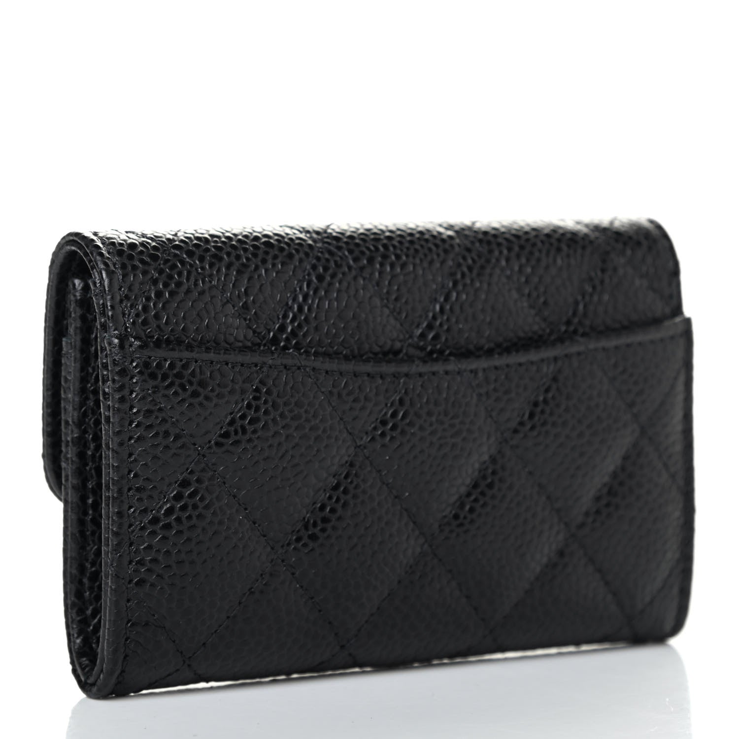 Chanel Caviar Quilted Flap Card Holder Wallet Black 2 of 4