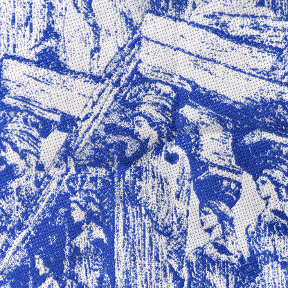 Christian Dior Canvas Print Cruise Tote Ivory Blue 9 of 9