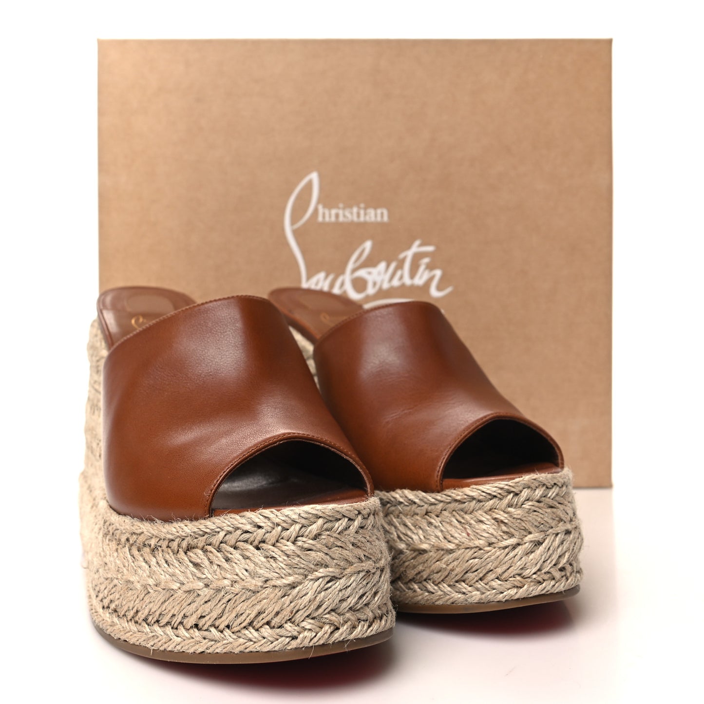 Calfskin Ariella Zeppa 130 Espadrille Sandals 40 Cuoio
