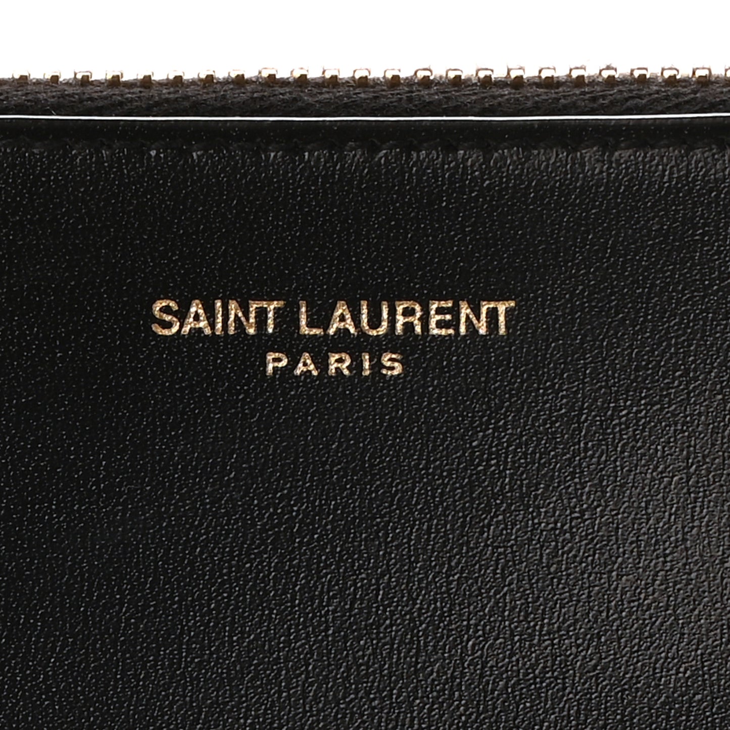 Calfskin Medium Zip Clutch Black