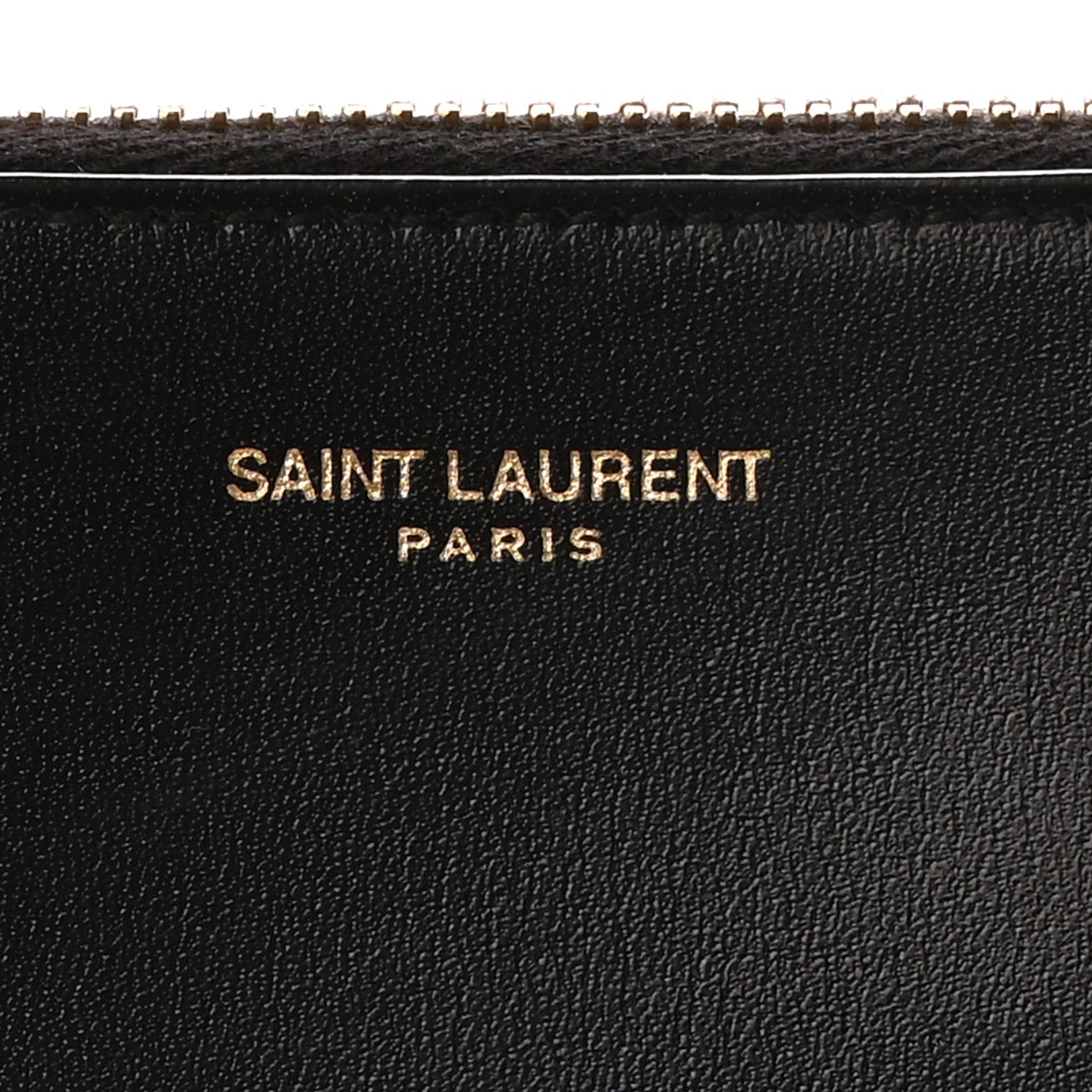 Saint Laurent Calfskin Medium Zip Clutch Black 7 of 9