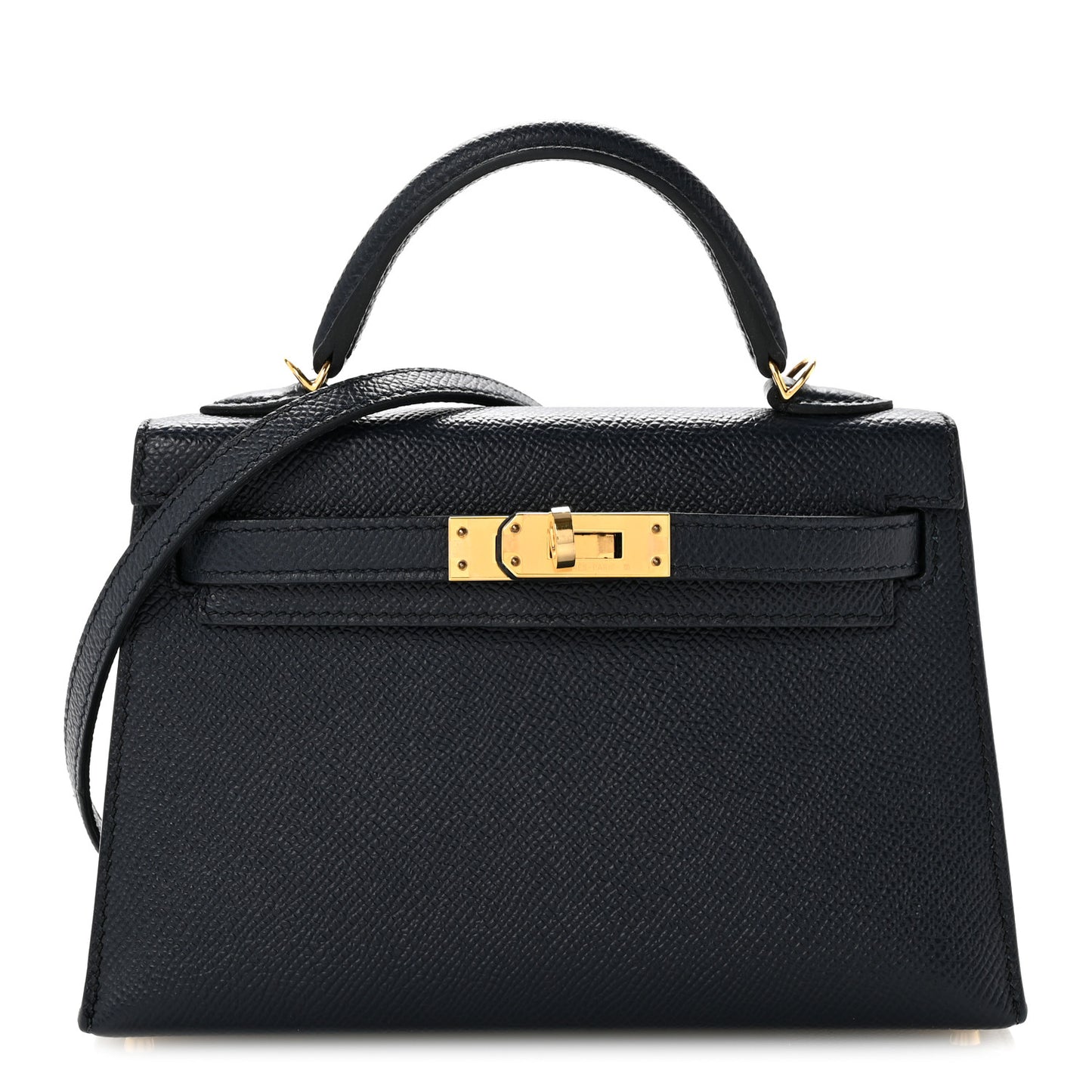 Epsom Mini Kelly Sellier 20 Bleu Indigo