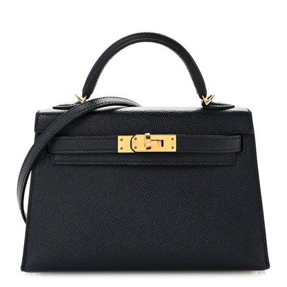 Hermes Epsom Mini Kelly Sellier 20 Bleu Indigo 1 of 14