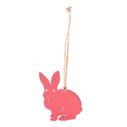 Hermes Togo Chevre Mysore Petit H Rabbit Bag Charm Rose Azalee Anemone 1 of 4