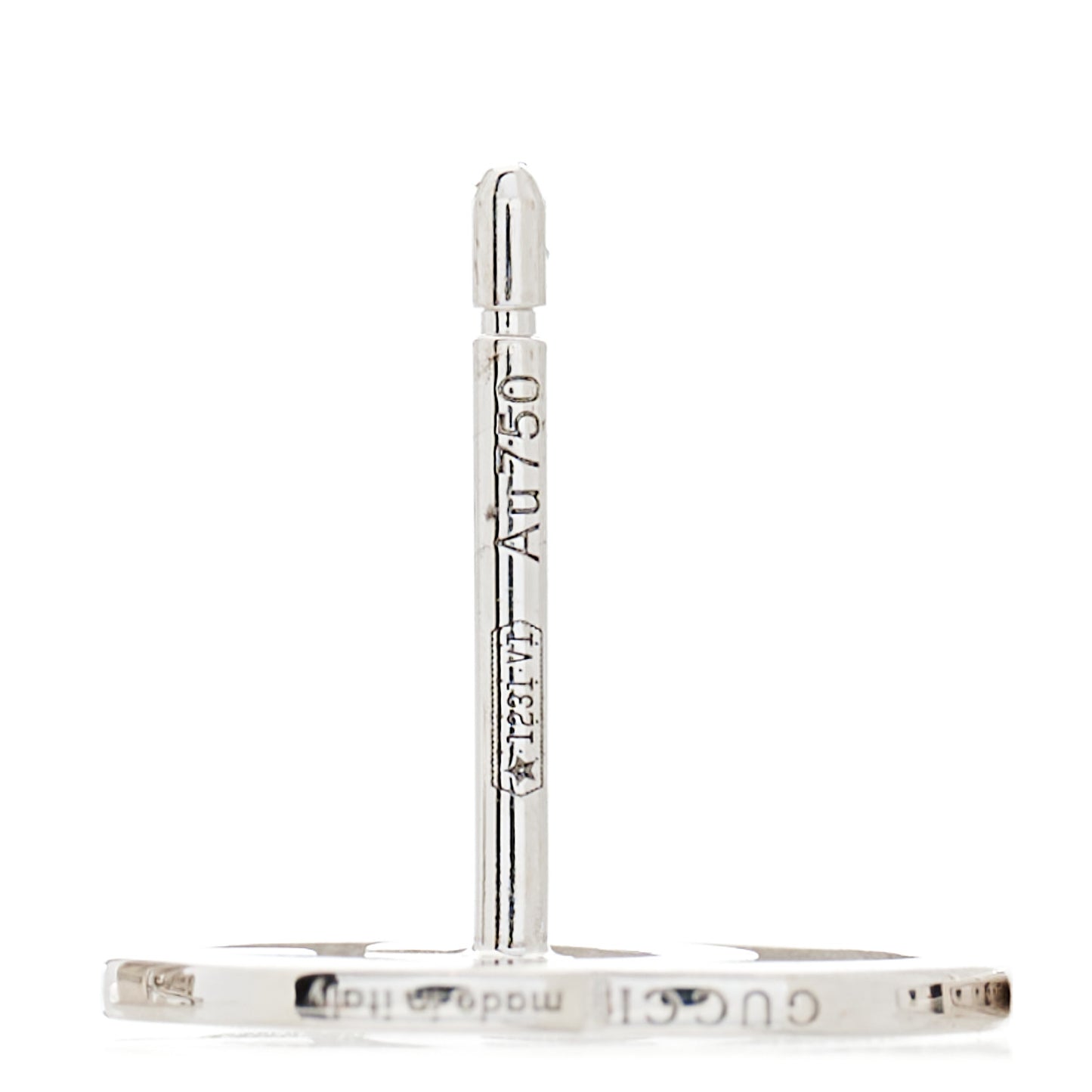 18K White Gold GG Tissue Stud Earrings