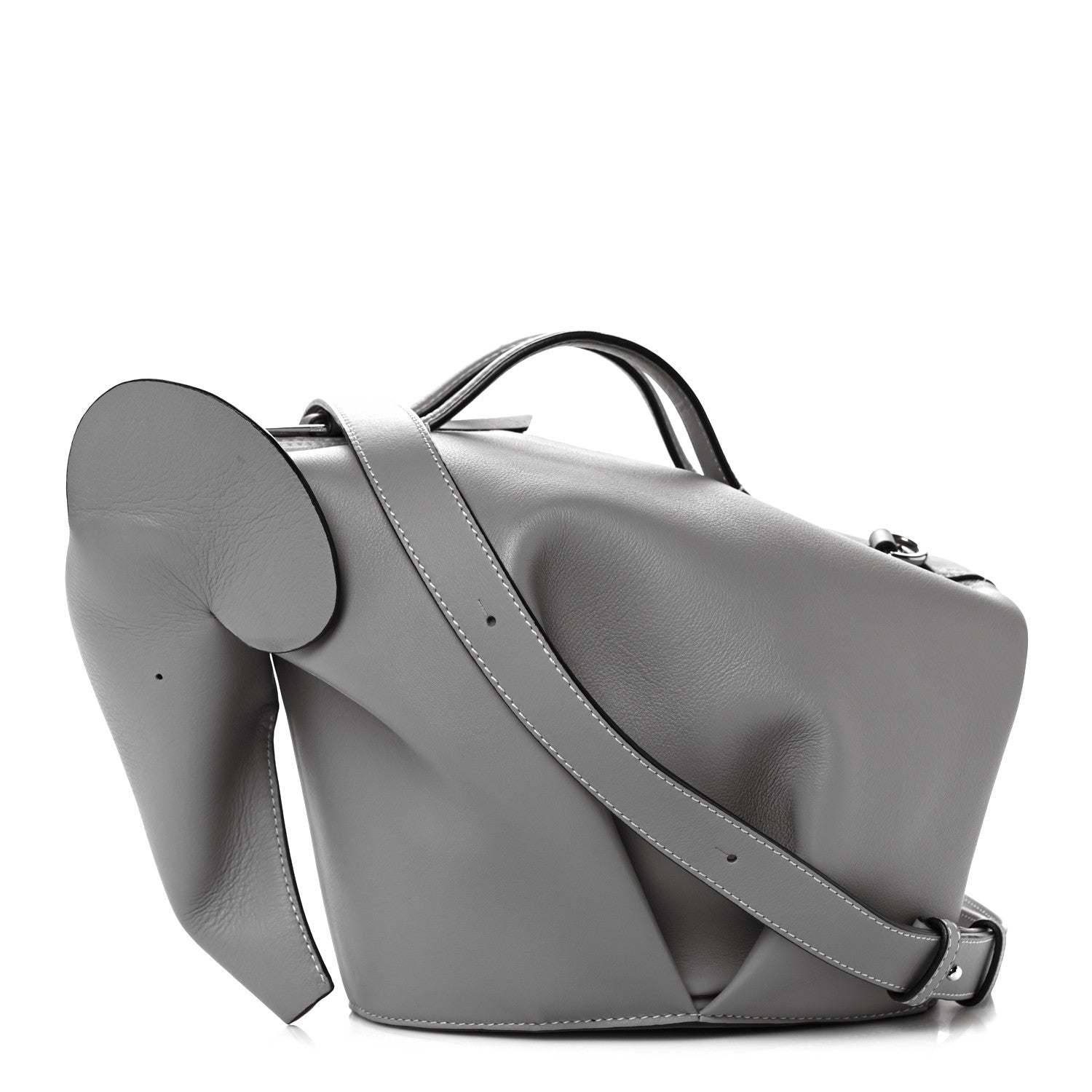 Loewe Calfskin Large Elephant Crossbody Bag Grey 1 of 13