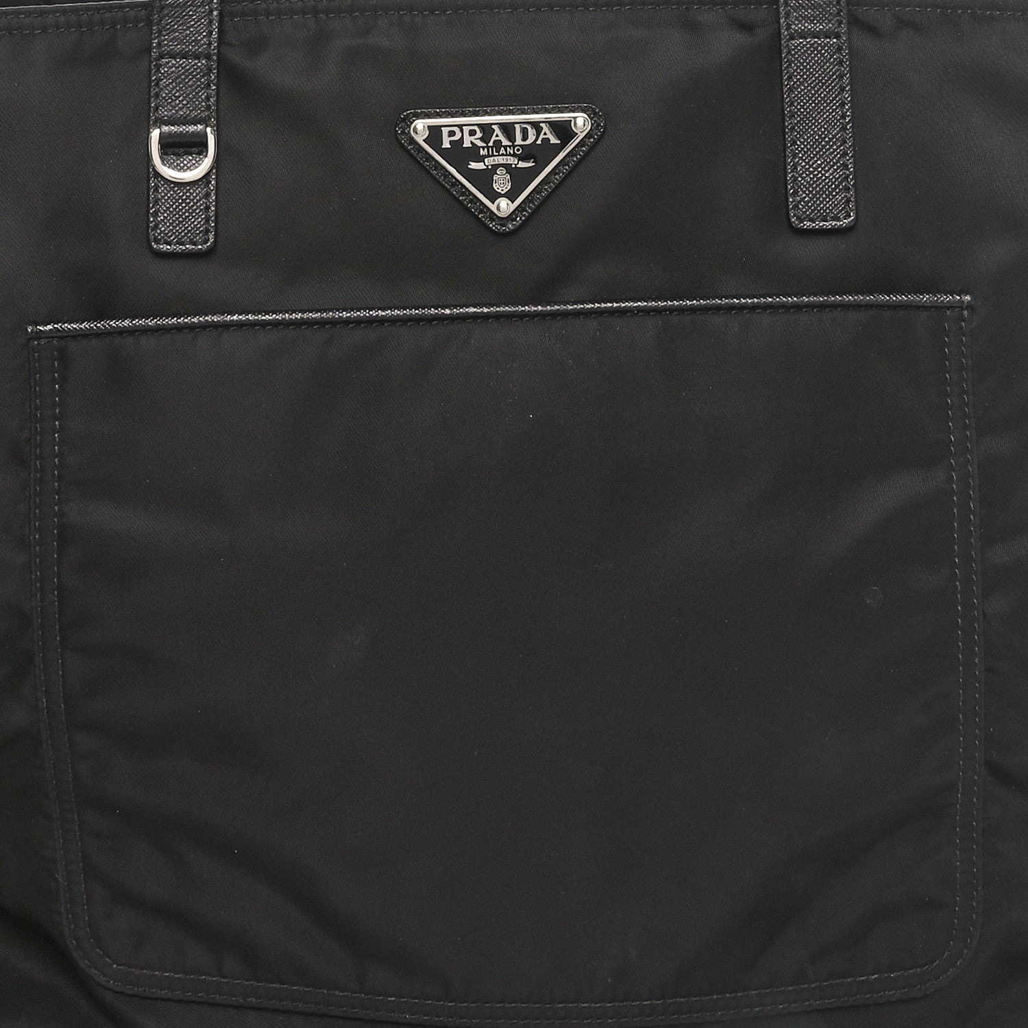 Prada Tessuto Nylon Saffiano Vela Tote Tote Black 7 of 9